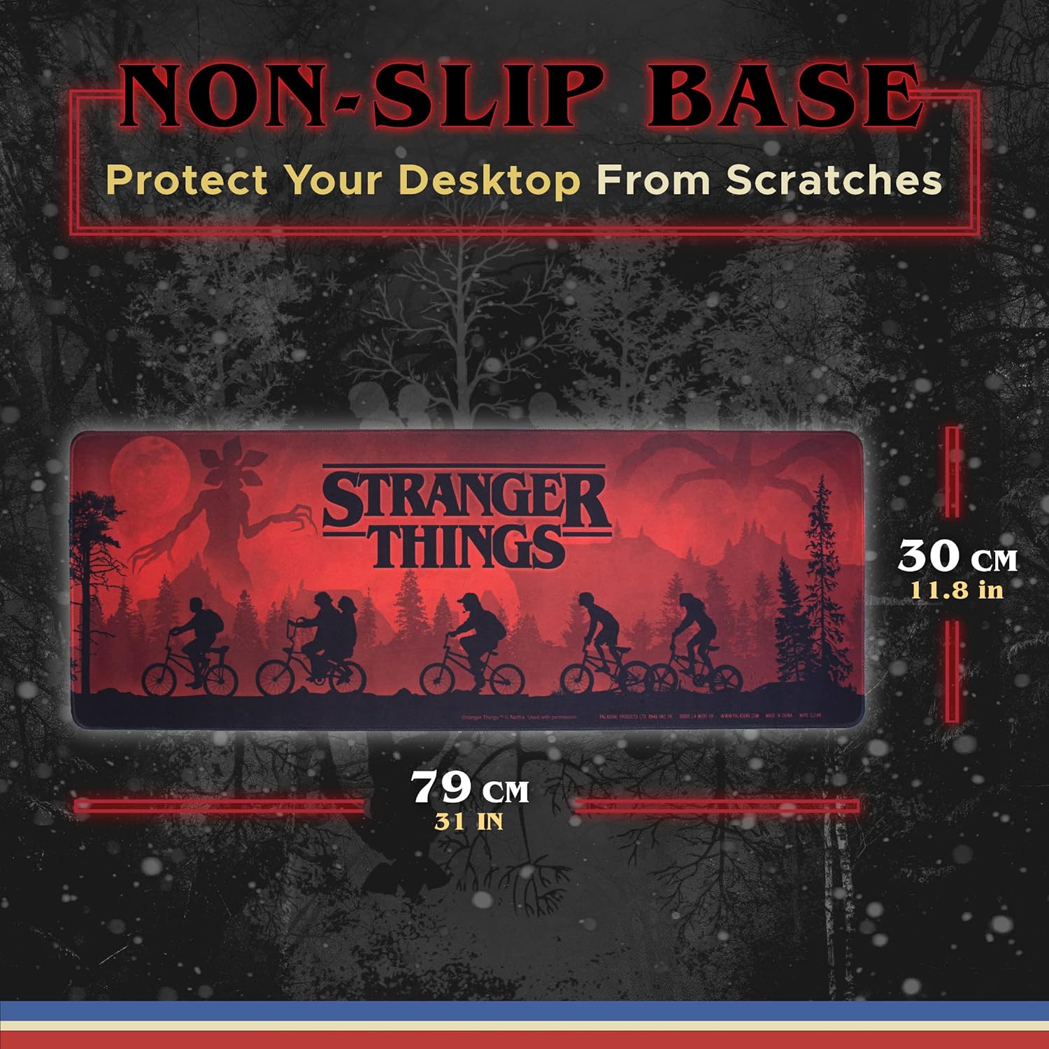 Paladone Stranger Things Logo Desk Mat | Officially Licensed Stranger Things Merchandise | Horror Movie Merchandise from The Netflix Original Series,XL