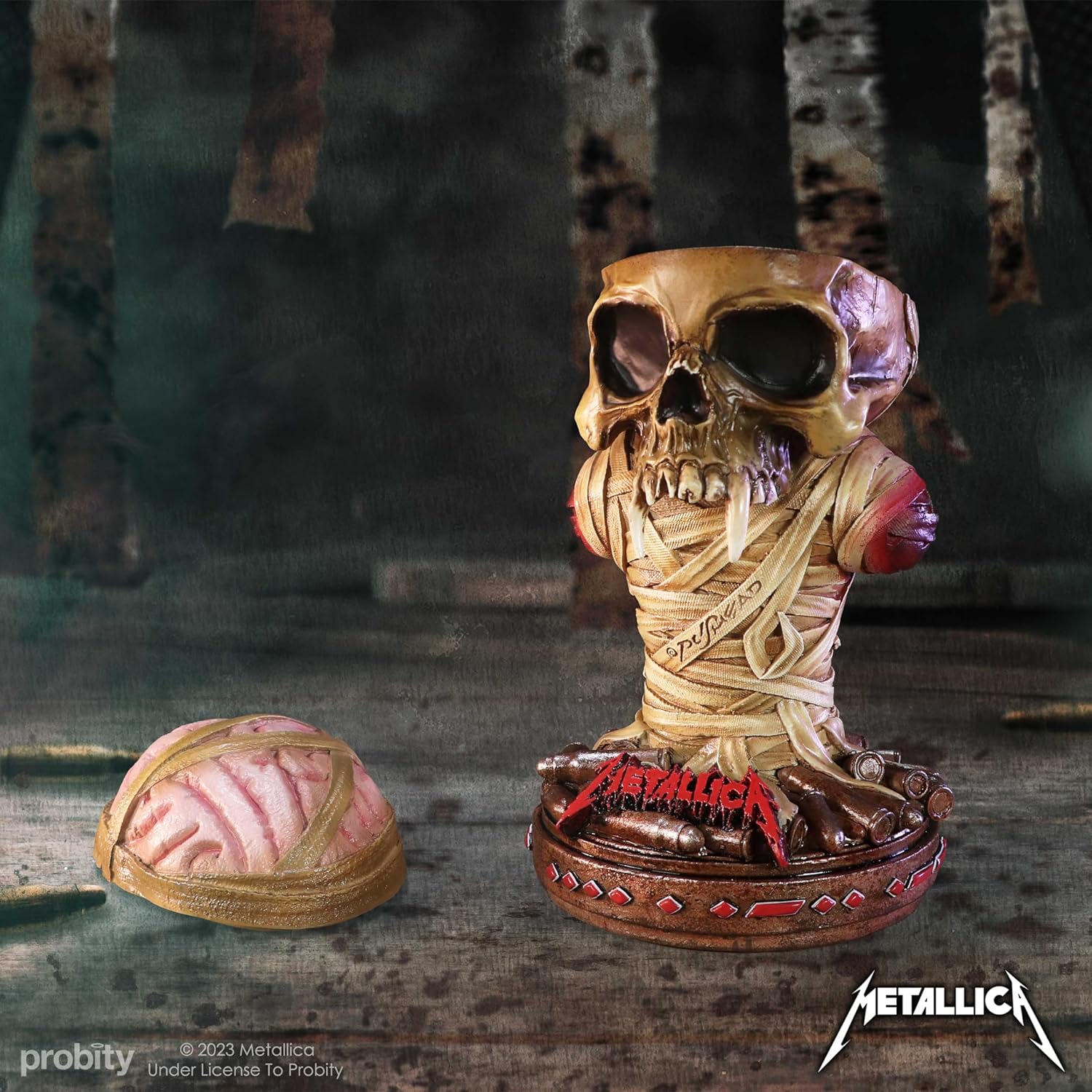 Nemesis Now Metallica One Bust Box, Resin, Officially Licensed Metallica Merch, Metallica Band Mascot Gift, Heavy Metal Collectible, Cast in the Finest Resin, Expertly Hand-Painted
