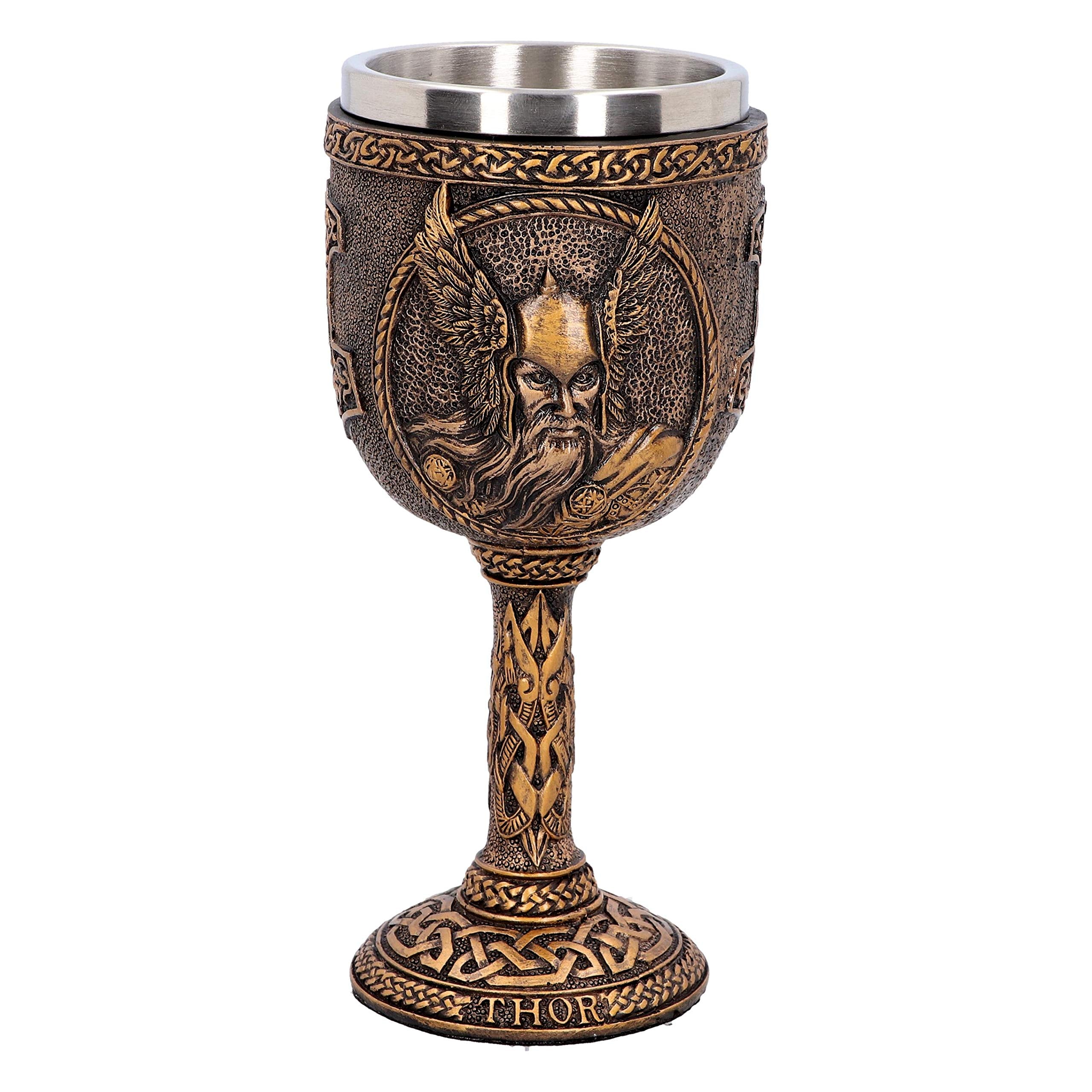 Nemesis Now D4719P9 Thor Goblet 17cm, Resin w. Stainless Steel