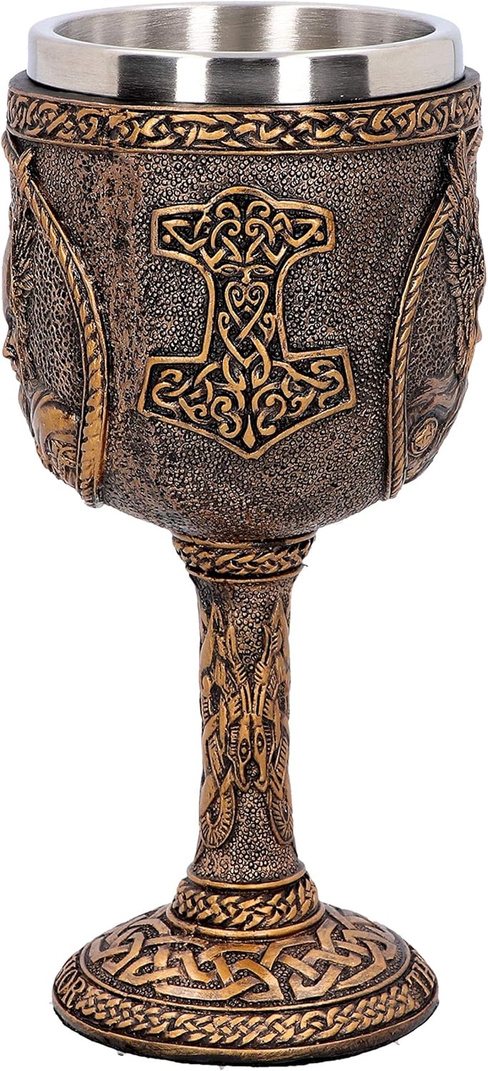 Nemesis Now D4719P9 Thor Goblet 17cm, Resin w. Stainless Steel