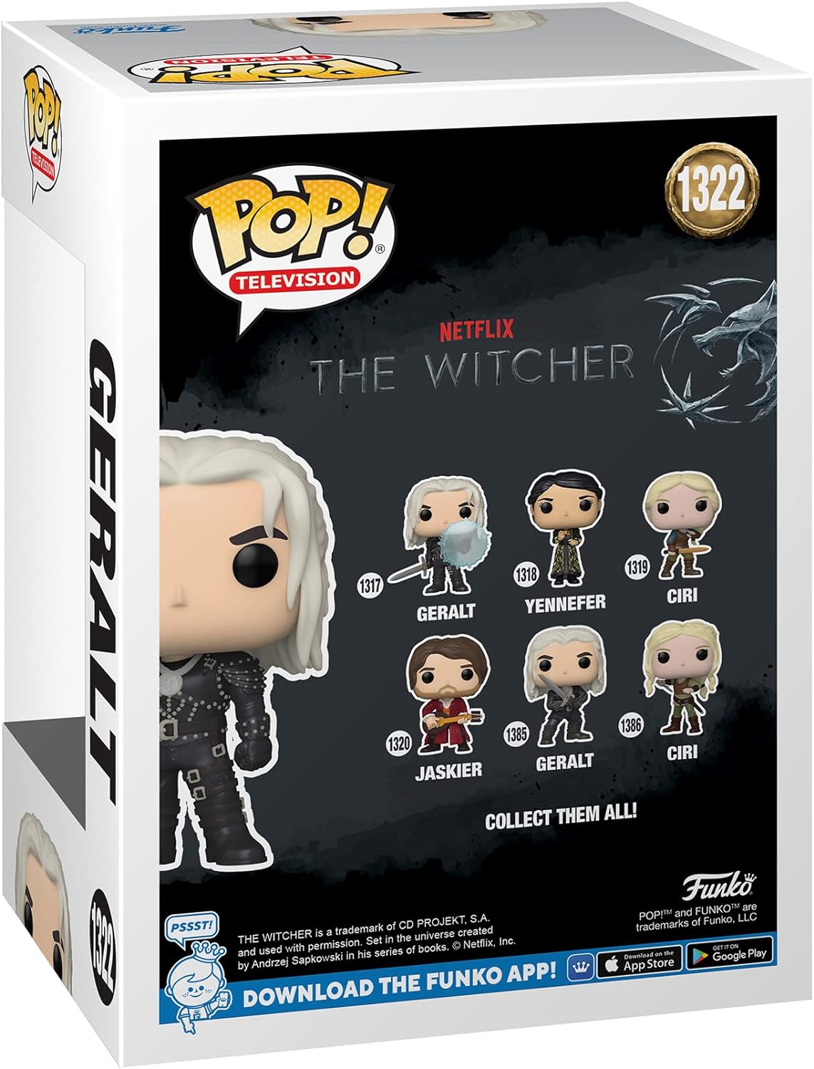 Funko POP! TV: Witcher - Geralt With Sword - Glow In the Dark - the Witcher - Amazon Exclusive - Collectable Vinyl Figure - Gift Idea - Official Merchandise - Toys for Kids & Adults - TV Fans