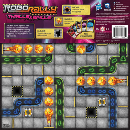 Renegade Game Studios | Robo Rally Thrills & Spills | Board Game Expansion | Ages 12+ | 2-6 Players | 45-90 Minutes Playing Time