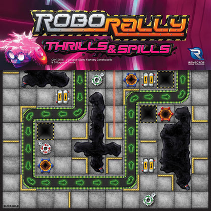 Renegade Game Studios | Robo Rally Thrills & Spills | Board Game Expansion | Ages 12+ | 2-6 Players | 45-90 Minutes Playing Time