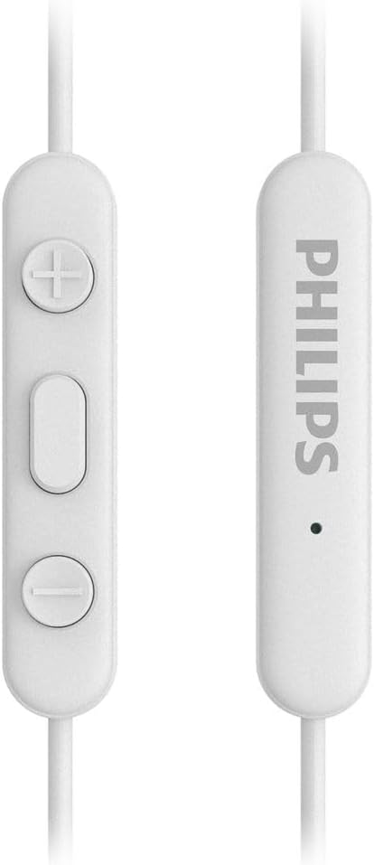 PHILIPS TAE5008WT/00 In-Ear Headphones With Mic | USB-C Connector | 1.2 m Cable | 3 Button In-Line Remote | 3 Eartip Sizes | Comfortable Fit | Clear Sound & Punchy Bass | White