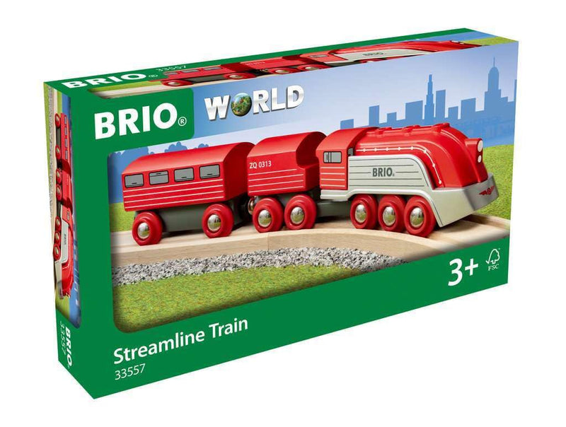 BRIO World Streamline Toy Train for Kids Age 3 Years Up - Wooden Railway Set Add On Accessories