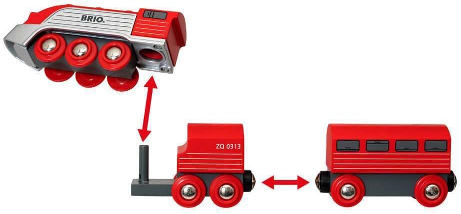 BRIO World Streamline Toy Train for Kids Age 3 Years Up - Wooden Railway Set Add On Accessories