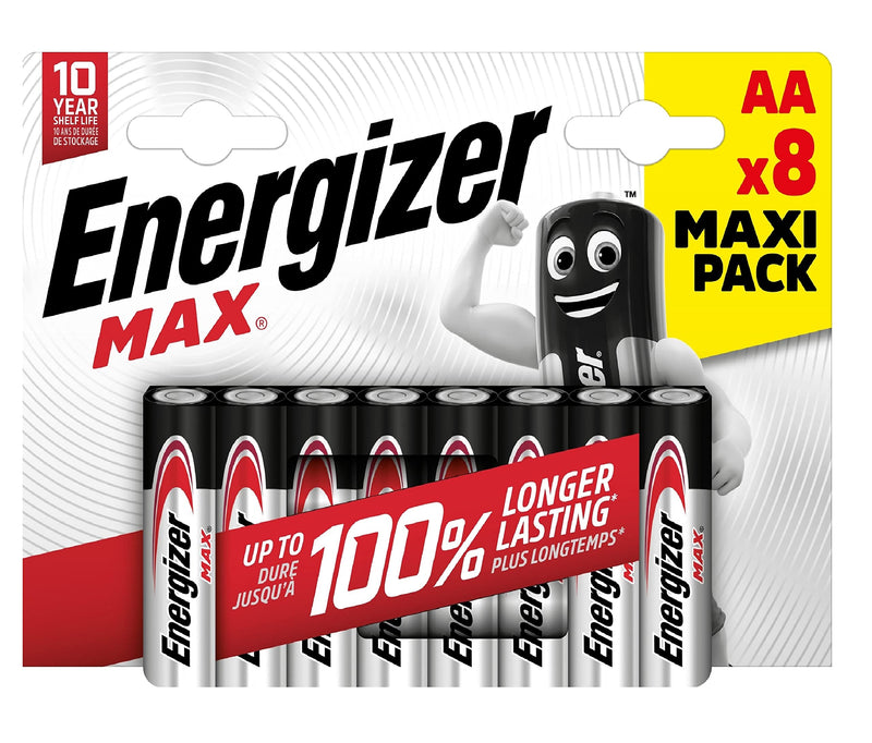 ENERGIZER PILAS ALKALINE MAX E301531300, AA / LR6 BP8 BR, Grigio