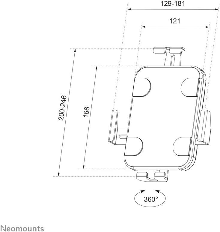 Neomounts by Newstar WL15-625BL1 Passive Holder for Tablet/UMPC Black