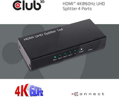 Club3D HDMI Splitter 1 Eingang -> 4 Ausgange 4K6