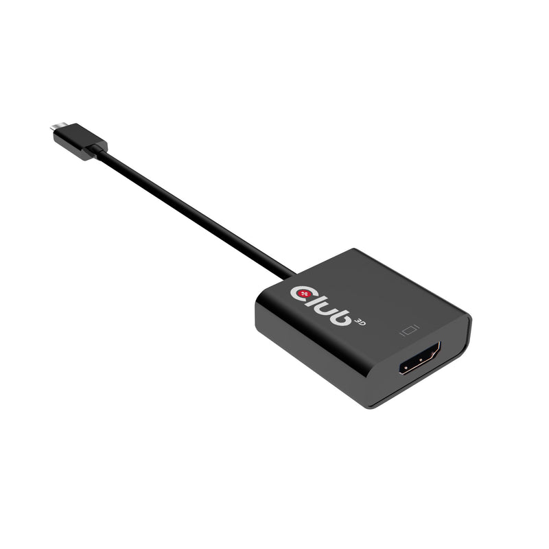 CLUB3D USB 3.1 Type C to HDMI 2.0 UHD 4K 60HZ Active Adapter - Cable Interface/Adapter (USB 3.1 Type C, HDMI 2.0, Male/Female, 0.15 m, Black