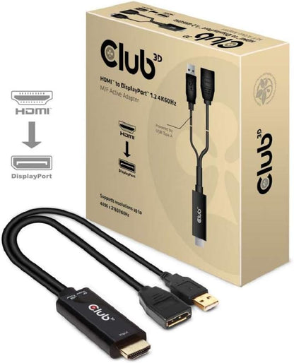 Club3D CAC-1331 - Adattatore attivo da HDMI a DisplayPort 1.2 4K60Hz M/F
