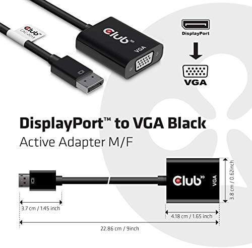 Club 3D DisplayPort™ to VGA Active Adapter M/B