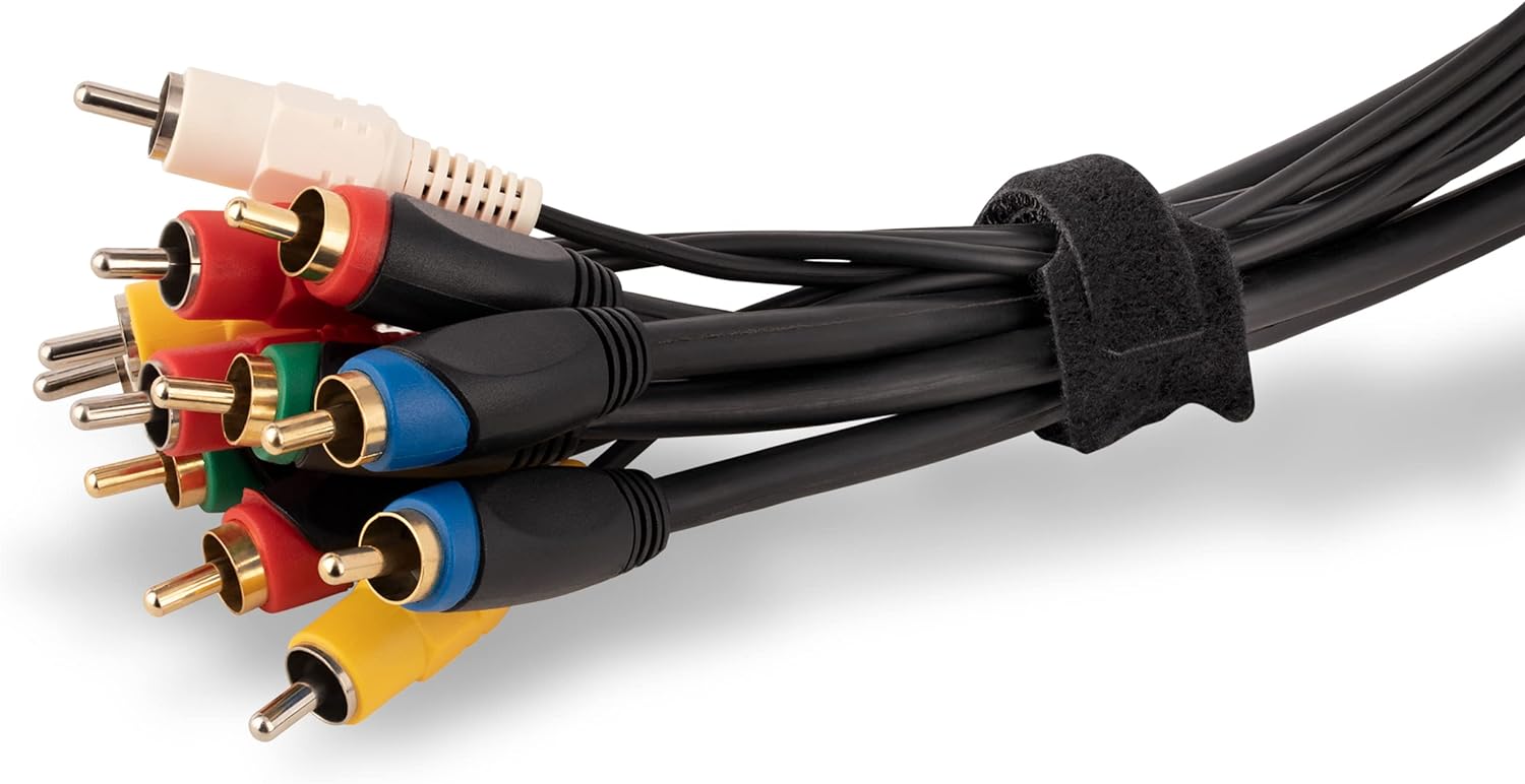 StarTech.com 6in Hook and Loop Cable Ties - 50 Pack - Black - Reusable Cable Straps - Adjustable and Flexible - Cord Organizer Tie/Wraps for Cable Management - Wire Loop Ties (B506I-HOOK-LOOP-TIES
