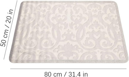 ETHORY Beau Tapis de Bain Velours rectangulaire Lavable Tapis antidérapant Absorption Rapide de l