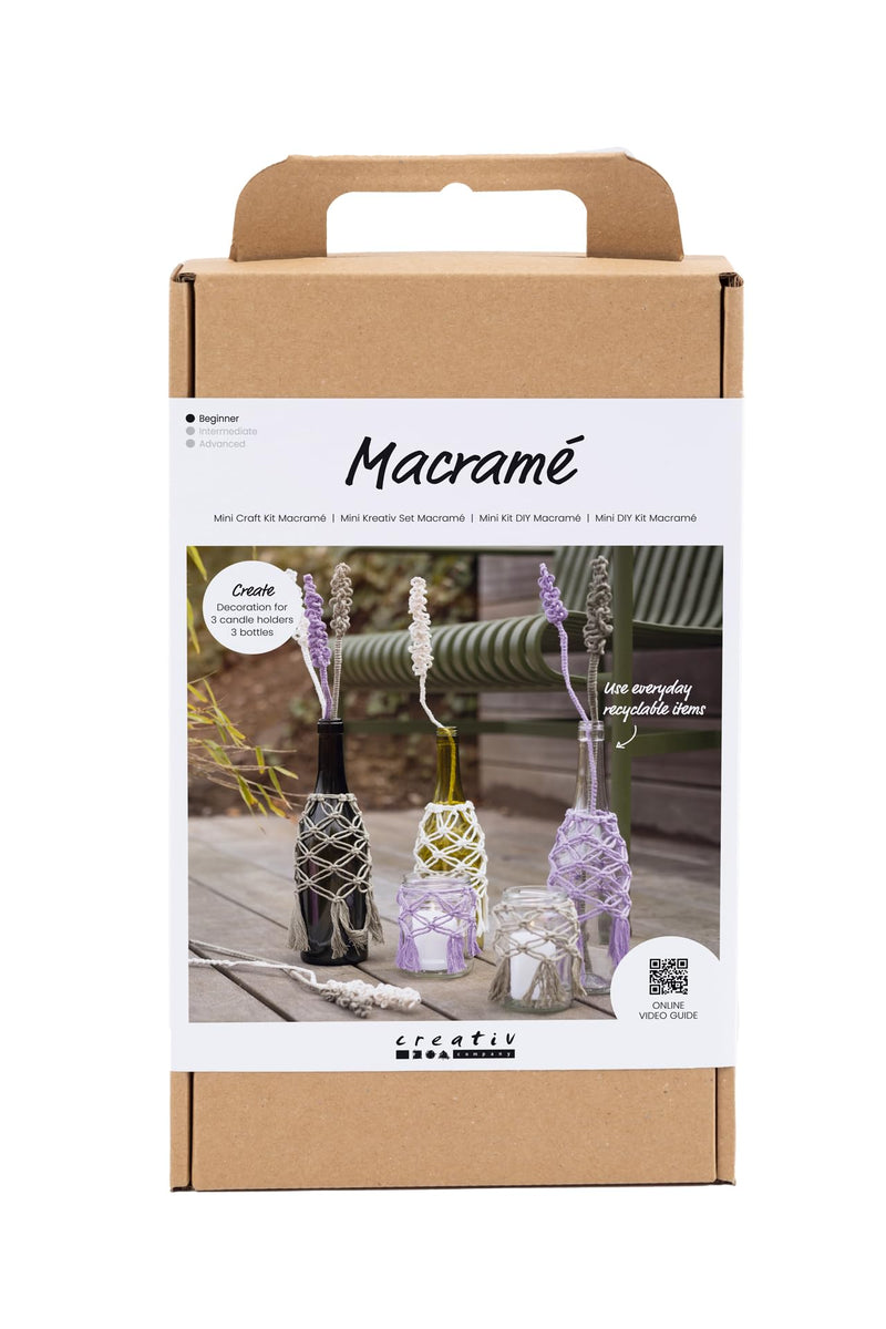 Craft Kit Macramé, Glass Decoration, 1 Pack