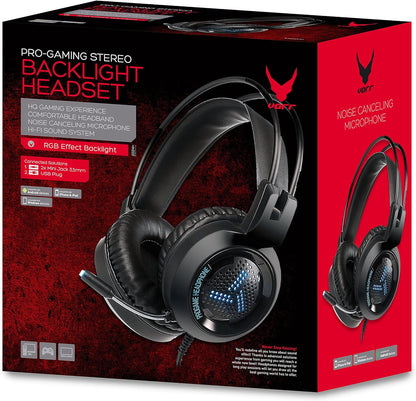 Varr Gaming Colourful Breathing Headset VH8020 USB 2 x 3.5 Jack Black