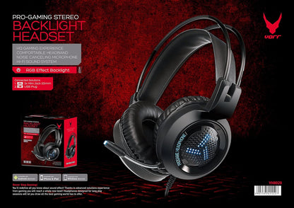 Varr Gaming Colourful Breathing Headset VH8020 USB 2 x 3.5 Jack Black
