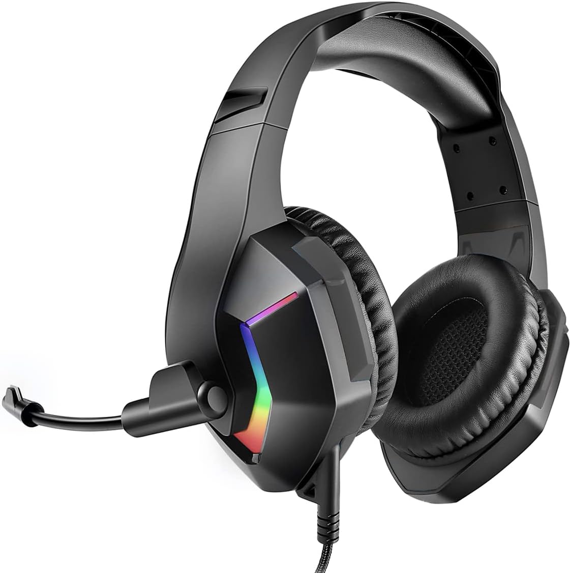 Varr Auriculares Gaming RGB Mic VH8050 con subwoofer estéreo y micrófono, Negro