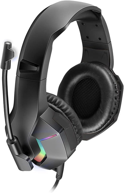 Varr Auriculares Gaming RGB Mic VH8050 con subwoofer estéreo y micrófono, Negro
