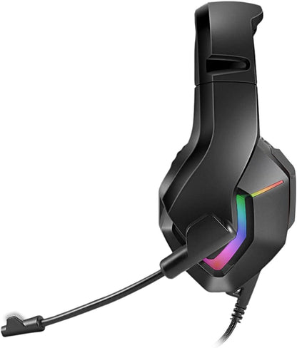 Varr Auriculares Gaming RGB Mic VH8050 con subwoofer estéreo y micrófono, Negro