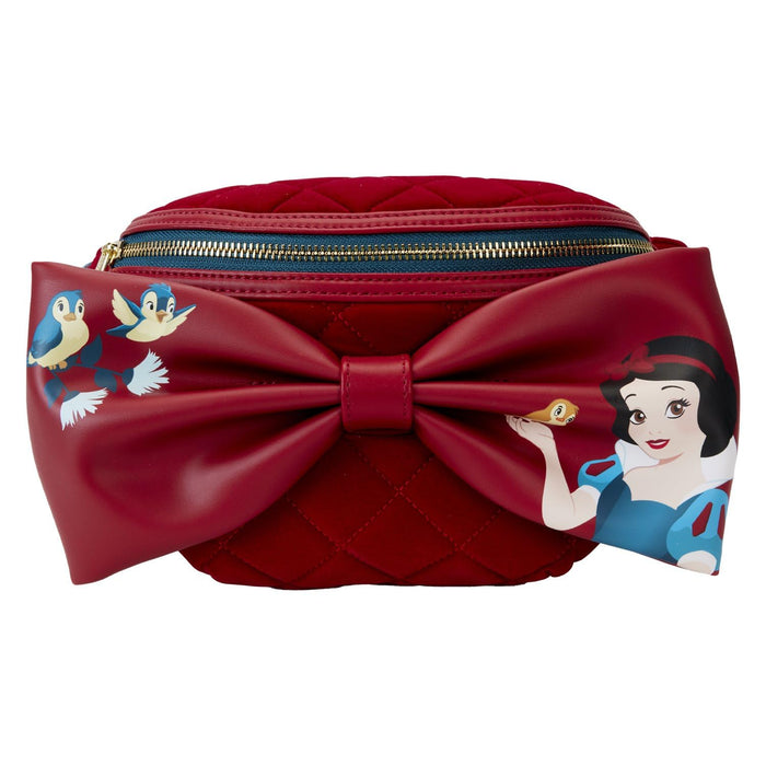 Loungefly Disney Snow White Classic Bow Velvet Belt Bag, Multicolor, One Size, Belt Bag