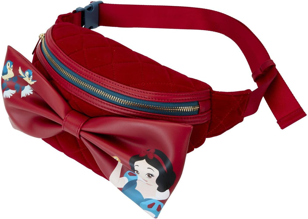 Loungefly Disney Snow White Classic Bow Velvet Belt Bag, Multicolor, One Size, Belt Bag