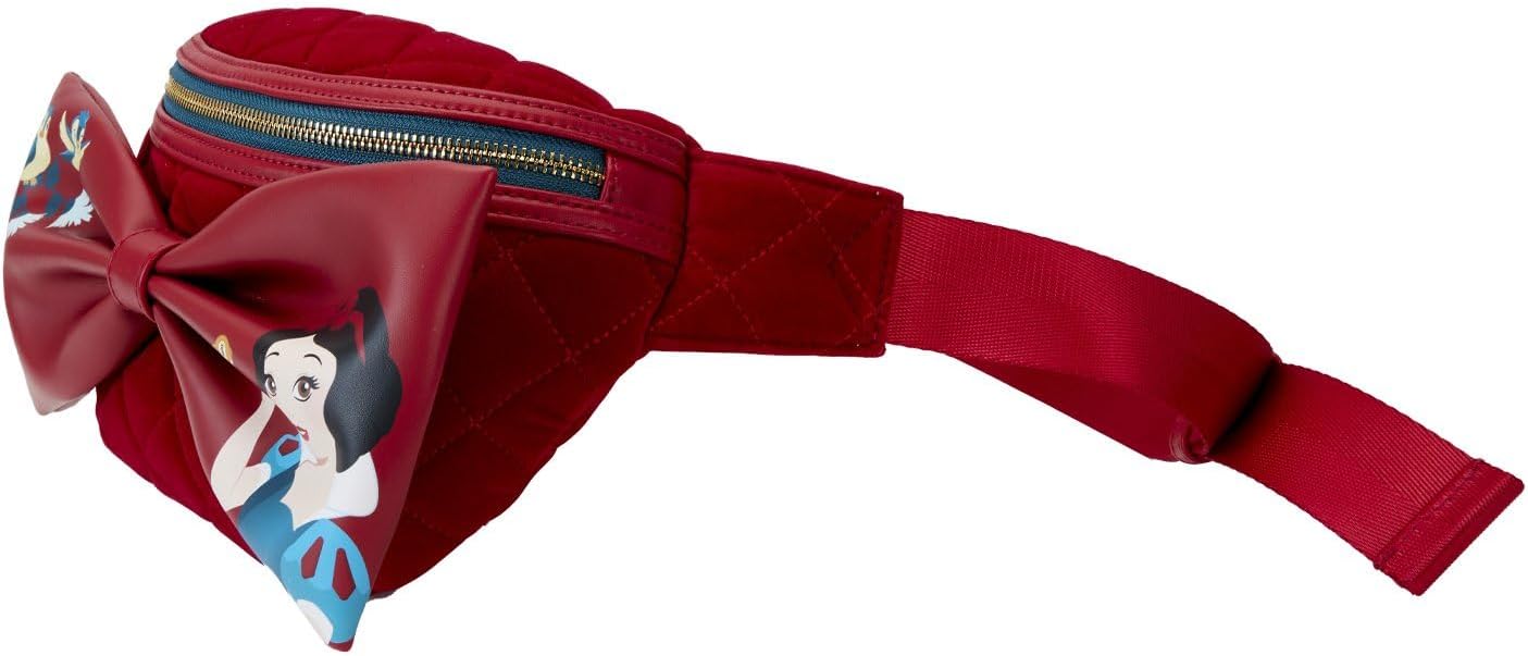 Loungefly Disney Snow White Classic Bow Velvet Belt Bag, Multicolor, One Size, Belt Bag