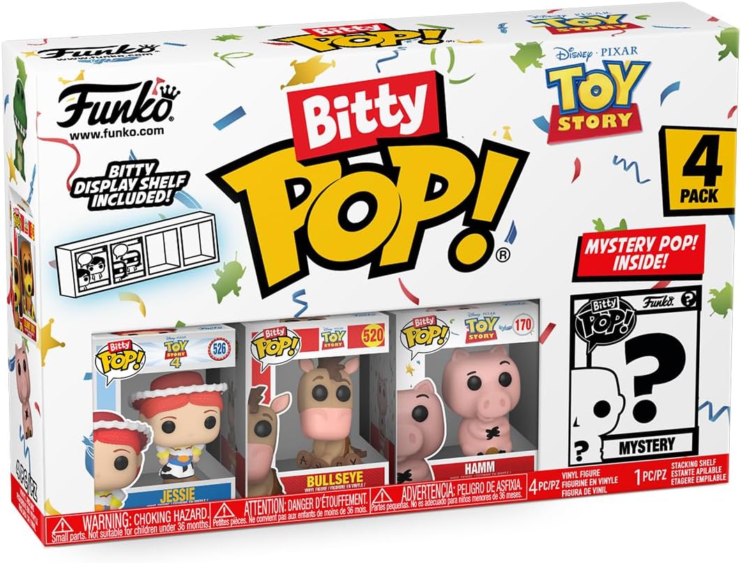 Funko Bitty Pop!: Toy Story Mini Collectible Toys 4-Pack - Jessie, Bullseye, Hamm & Mystery Chase Figure (Styles May Vary
