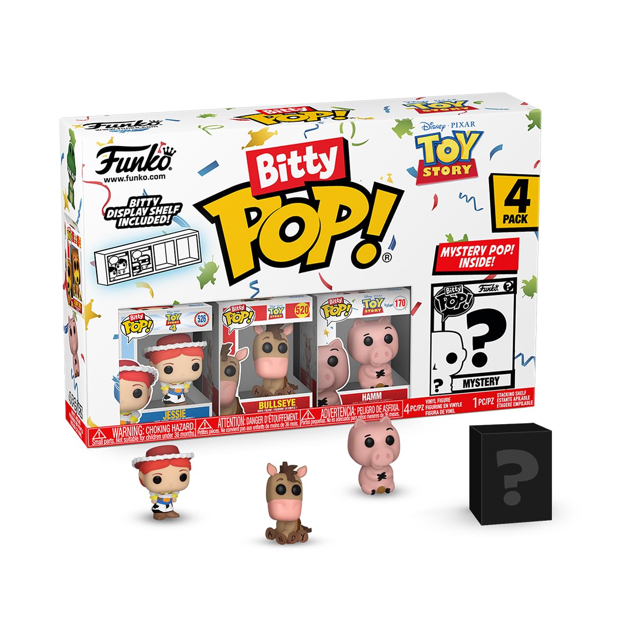 Funko Bitty Pop!: Toy Story Mini Collectible Toys 4-Pack - Jessie, Bullseye, Hamm & Mystery Chase Figure (Styles May Vary