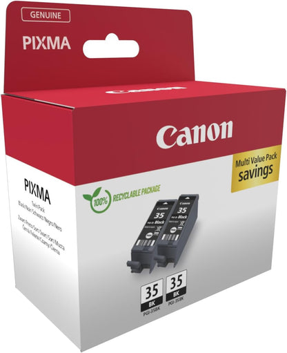 Canon PGI-35 Twin Vorteilspack 2 Tintenpatronen (2X Schwarz) Original