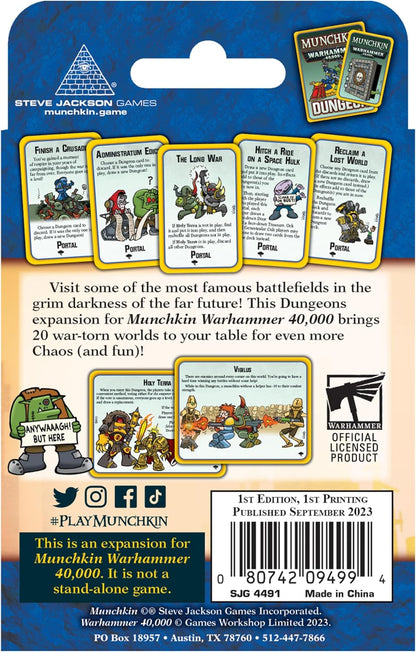Steve Jackson Games Munchkin Warhammer 40,000 Storming The Warp, Strategy Card Game