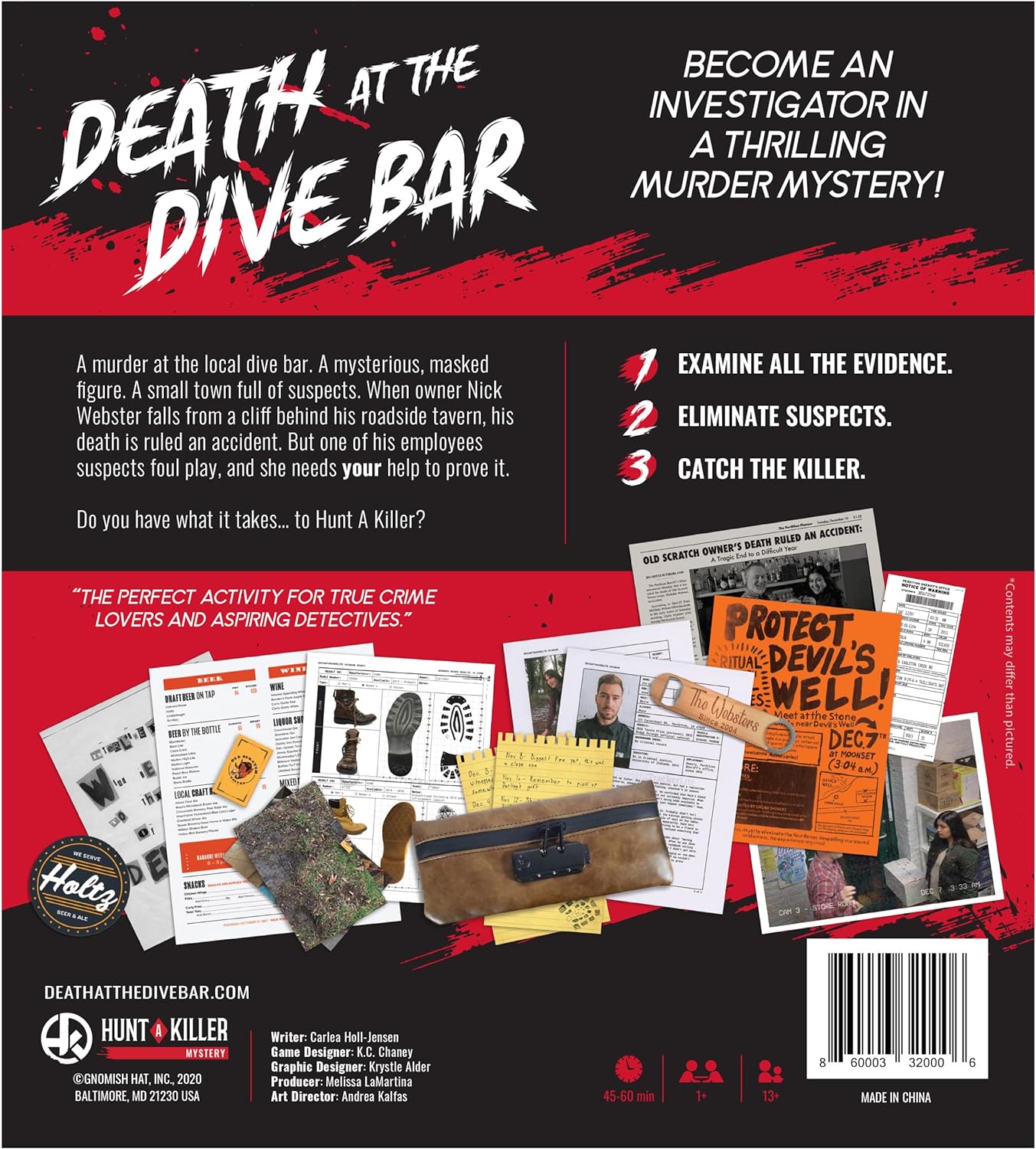 Hunt A Killer Death at The Dive Bar, Immersive Murder Mystery Game -Take on the Unsolved Case as an Independent Challenge, for Date or with Family and Friends as Detectives for Night, Age 14+
