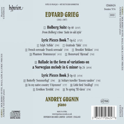 Edvard Grieg: Holberg Suite, Ballade & Lyric Pieces