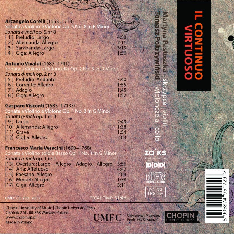 Corelli/Vivaldi/Visconti/Veracini: Il Continuo Virtuoso