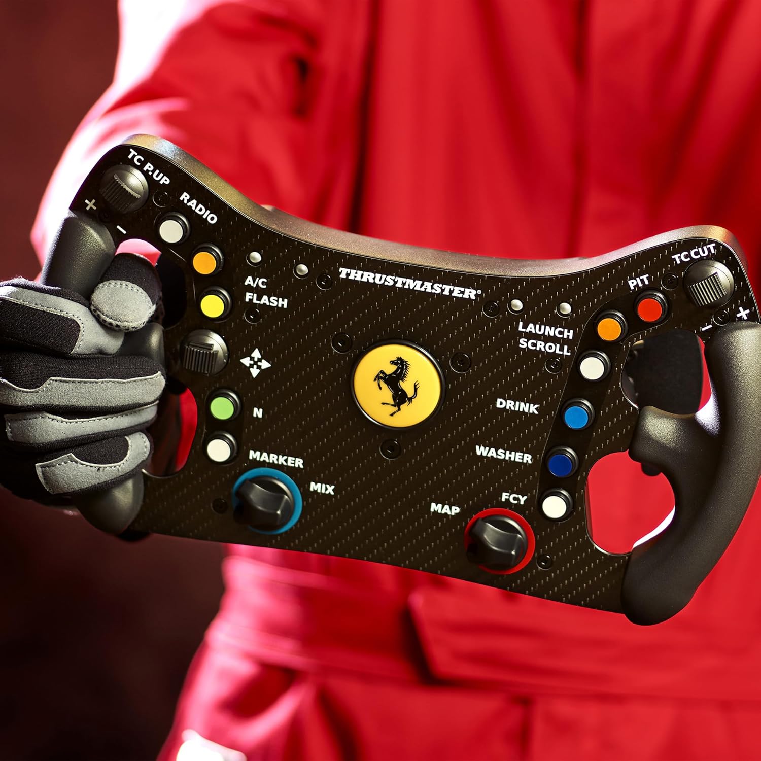 Thrustmaster Ferrari 488 GT3 Wheel Add-On, Racing Wheel Rim, PC, PS5, PS4, Xbox Series X|S, Xbox One, Officially Licensed by Ferrari