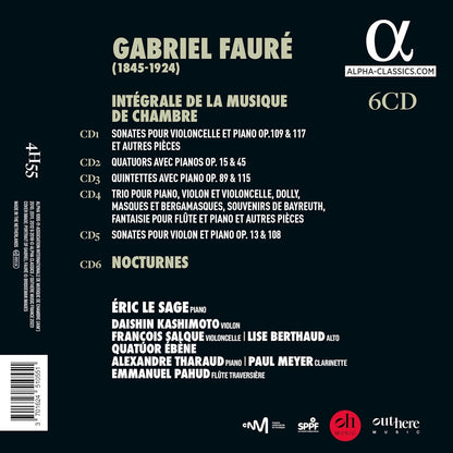 Fauré: Intégrale De La Musique De Chambre