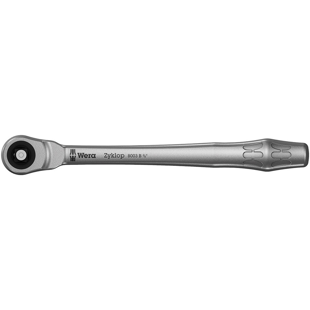 Wera 05004033001 8003 B Zyklop Metal-Knarre mit Durchsteckvierkant mit 3/8Zoll-Antrieb , 3/8 Zoll x 222.0 mm