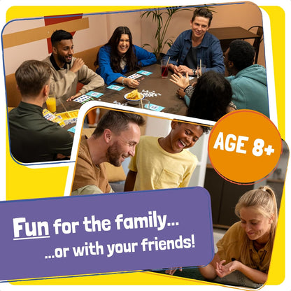 TOMY The Game of Saying 'Huh?!' - Voice Impressions Card Games - Funny Party Game of Acting & Guessing Correctly to Win - Family Board Games for Adults, Teens & Kids 8+ - Board Game for 3-8 Players