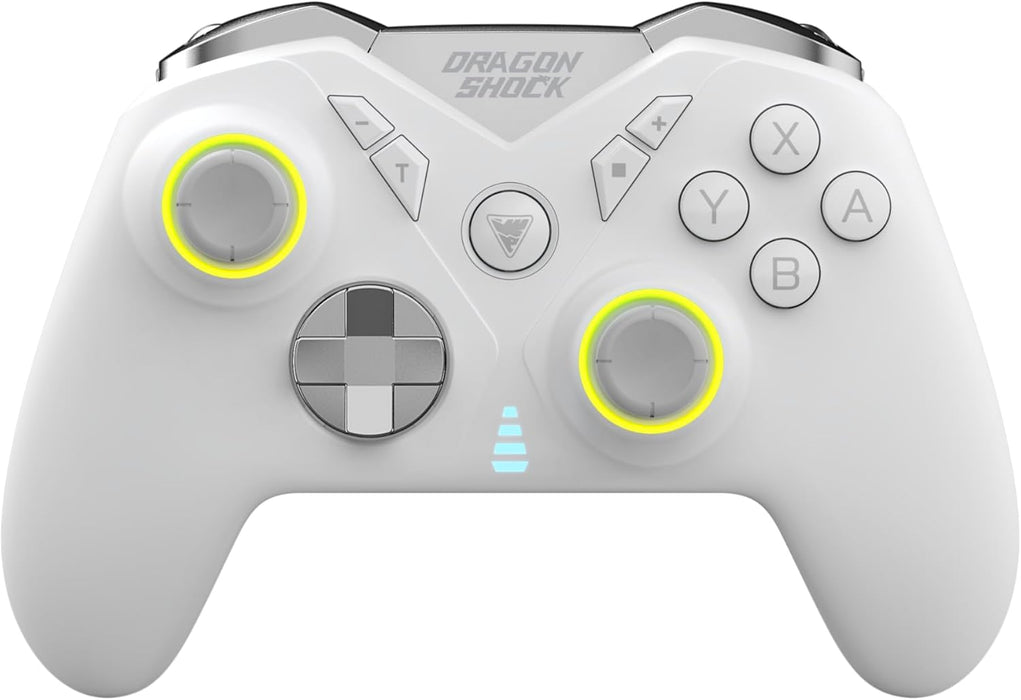 DragonShock - NEBULA PRO - Manette sans fil Pro Blanche pour Nintendo Switch, Switch Lite, Switch OLED, PS3, PC et Andro