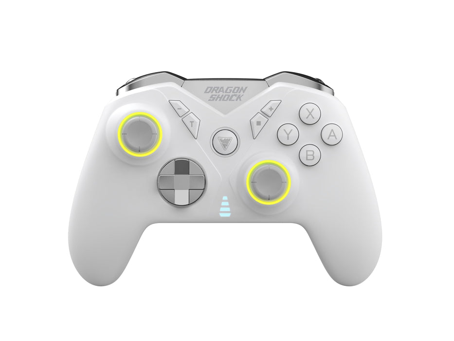 DragonShock - NEBULA PRO - Manette sans fil Pro Blanche pour Nintendo Switch, Switch Lite, Switch OLED, PS3, PC et Andro