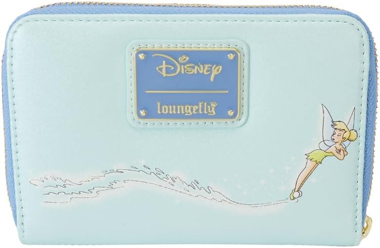 Loungefly Disney Peter Pan You Can Fly Glows Zip Around Wallet Blue