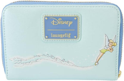 Loungefly Disney Peter Pan You Can Fly Glows Zip Around Wallet Blue