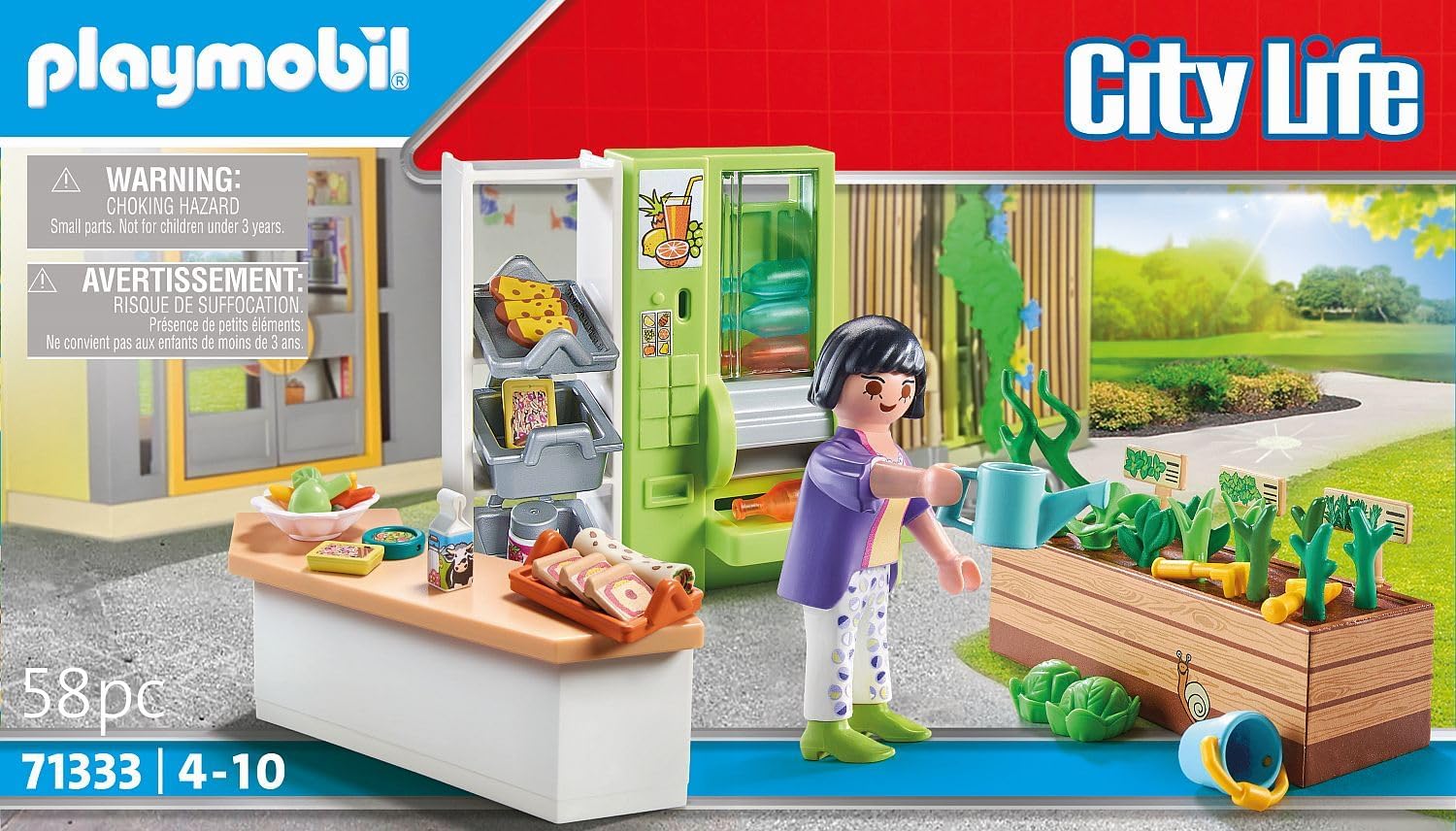 Playmobil 71333 City Life Lunch Kiosk, compatible with other school Sets, Educational Toy, Fun Imaginative Role-Play, PlaySets Suitable for Children Ages 4+