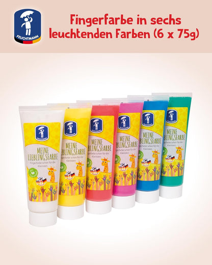 Pool & Boot Feuchtmann 633.0652 - My Favourite Colour, 6 Tubes of 75 g Each, Organic Natural Colour, Ideal for Nursery, Nursery, School and Hort for Creative Play