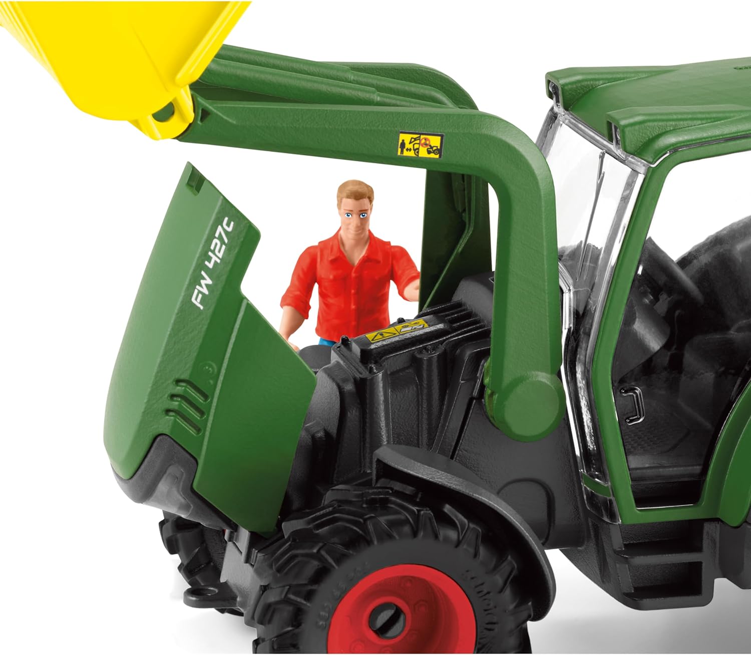 schleich 42608 FARM WORLD Tractor with Trailer Playset for ages 3+, Black