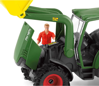 schleich 42608 FARM WORLD Tractor with Trailer Playset for ages 3+, Black