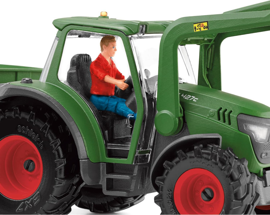 schleich 42608 FARM WORLD Tractor with Trailer Playset for ages 3+, Black