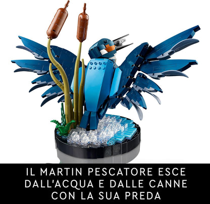 LEGO Icons Kingfisher Bird Set, Model Building Kit for Adults to Build with Water Setting Display Stand, Great Home and Office Desk Décor, Valentine's Day Gifts for Women, Men, Her or Him, 10331 Singl