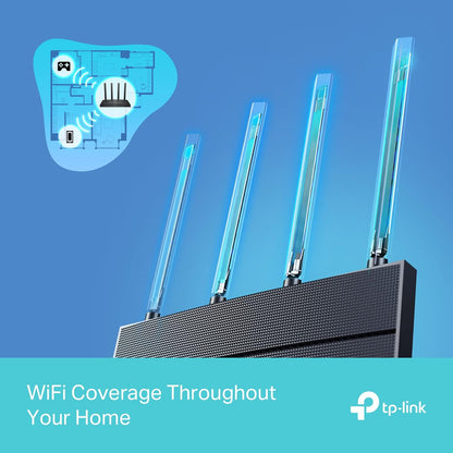 TP-Link Next-Gen Wi-Fi 6 AX1500 Mbps Gigabit Dual Band Wireless Router, WPA3 Security, Ideal for Gaming Xbox/PS4/Steam and 4K, Plug and Play (Archer AX12