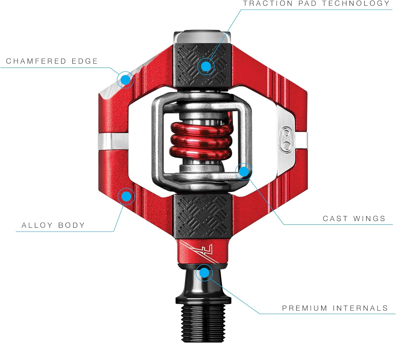 Crankbrothers CANDY 7 Red Pedal Pair